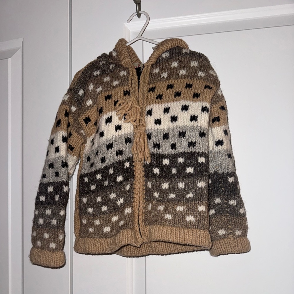 Inkas world wool Knit Hooded Sweater